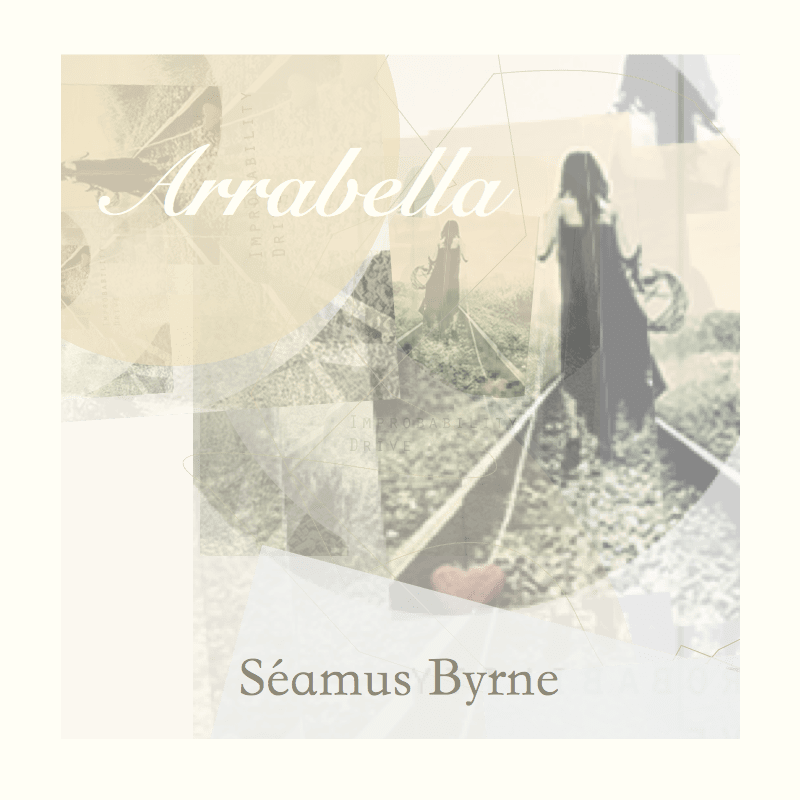 A gothic lady walking away from the camera on traintracks away to freedom